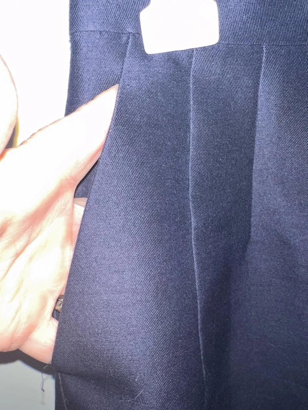 J. Crew Navy Blue Pencil Skirt with Center Back Zip size 2